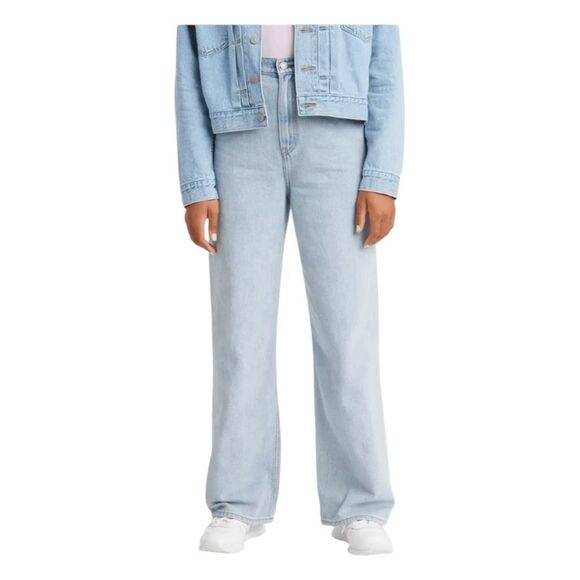 Levi's Premium High Rise Loose Fit Jeans Light Wash Denim 25 x 31 - Picture 1 of 13
